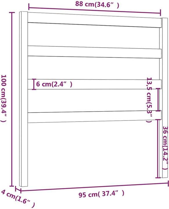 Actual product image VidaXL Batsheva (95 x 4 x 100 cm)
