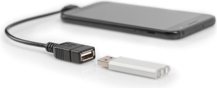 Immagine prodotto Digitus Cavo adattatore USB2.0, OTG,0.15m (0.15 m, USB 2.0)