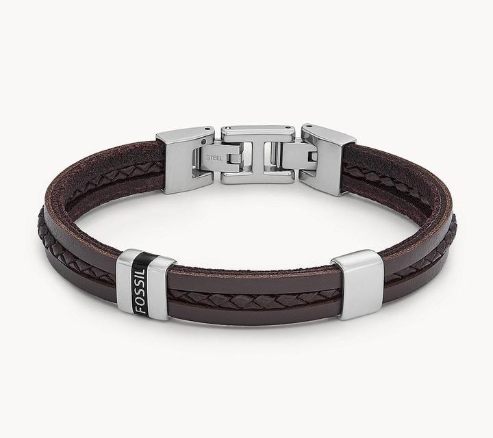 Immagine prodotto Fossil Bracciale gioiello (21.30 cm, Acciaio inossidabile, Cuoio)