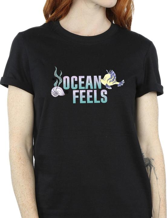 Actual product image Disney Womens/Ladies The Little Mermaid Ocean Cotton Boyfriend T-Shirt (L)
