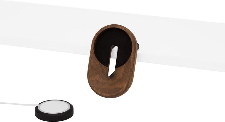 Actual product image Oakywood MagSafe iPhone Desk Shelf Mount - magnetic shelf mount for iPhone - color Walnut -