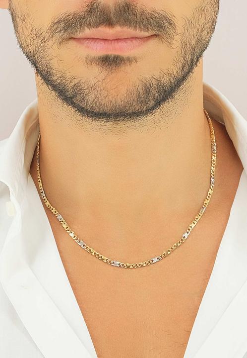 Produktbild Muau 8er-Kette (750, Weissgold, 18K Gelbgold, 50 cm)