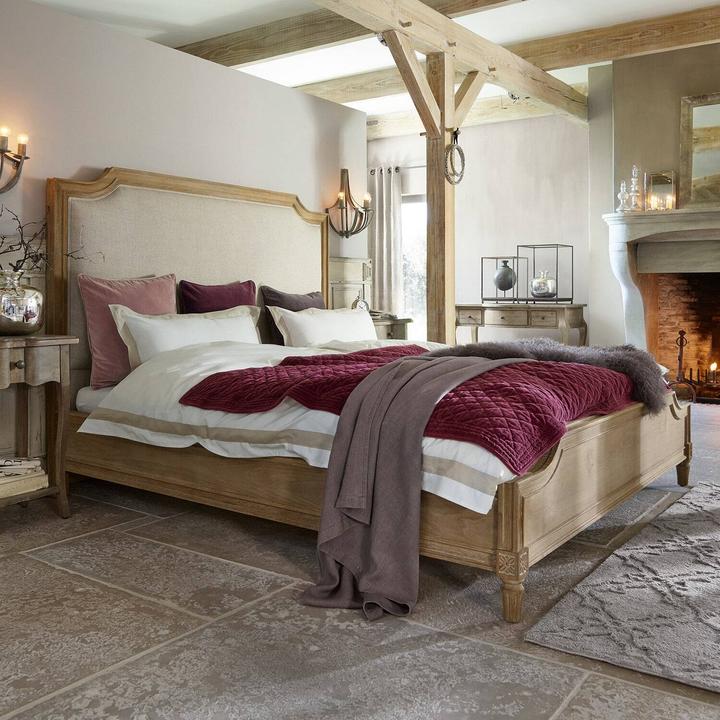 Actual product image Loberon Bed Catham antique beige (180 x 200 cm)