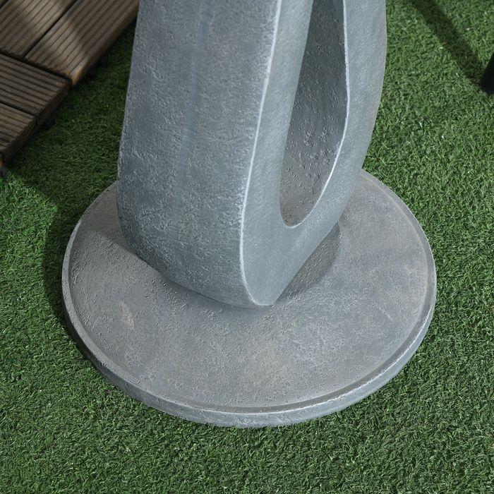 Image du produit Swisshandel24 Vogeltränke, Vogelbad mit Ständer, Stein-Look, Grau