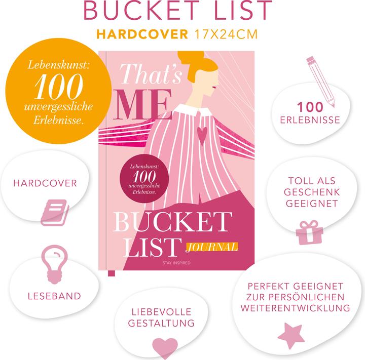 Actual product image That's Me Bucket List | Das ultimative Bucket List Buch für ein erfülltes Leben | Das Ausfüllbu (German, Lisa Wirth, 2024)