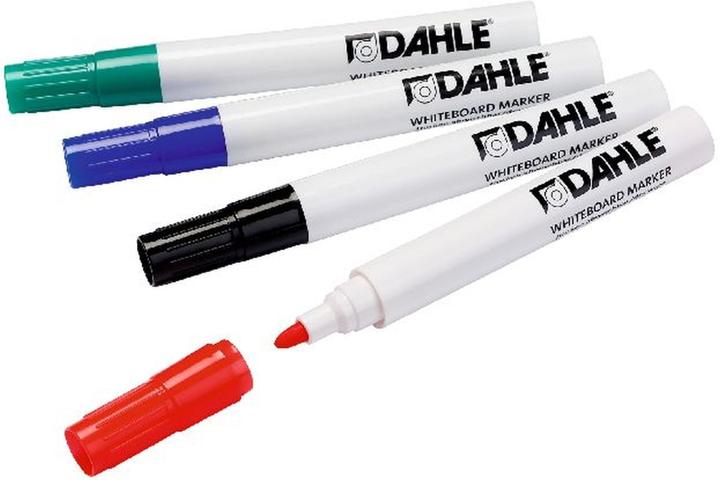 Produktbild Dahle Whiteboard-Marker-Set 95050 sortiert VE=4 Stück (Grün, Blau, Schwarz, Rot, 2 mm, 4 x)