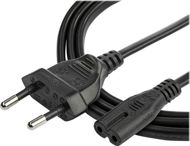 Image du produit StarTech com 752E-2M-POWER-LEAD, 2 m, CEE7/16, Coupleur C7, H03VVH2-F, 250 V, 2.5 A (2 m)