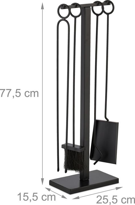 Productafbeelding Relaxdays 5-delig haardbestek setje (25,5 x 15,5 x 77,5 cm)
