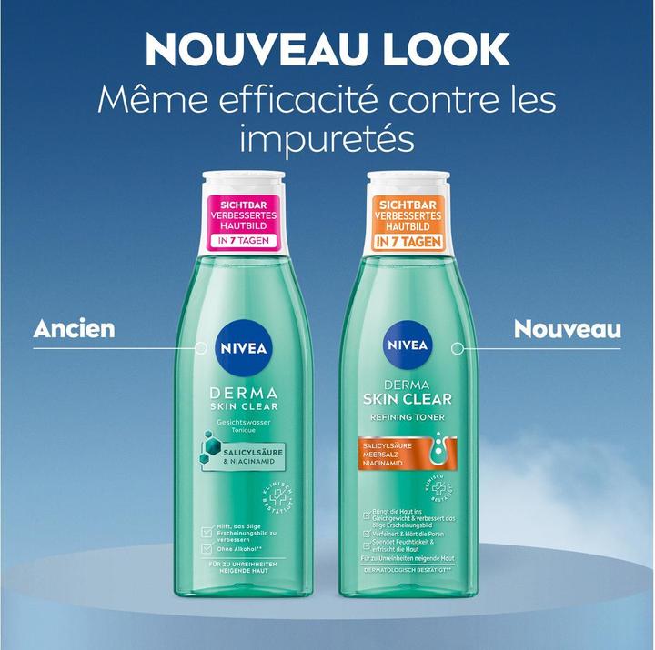 Actual product image NIVEA Derma Skin Clear Facial Toner (Tonic water, 200 ml)