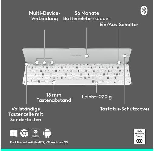 Actual product image Logitech Keys-To-Go 2 (CH, Wireless)