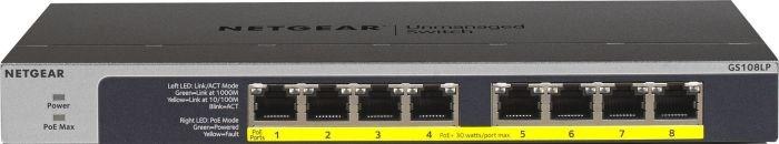 Immagine prodotto Netgear GS108LP: Interruttore a 8 porte (8 Porti)