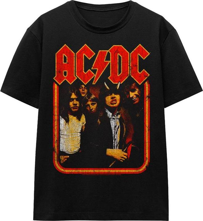 Actual product image AC/DC Unisex Adult Group Distressed T-Shirt (L)