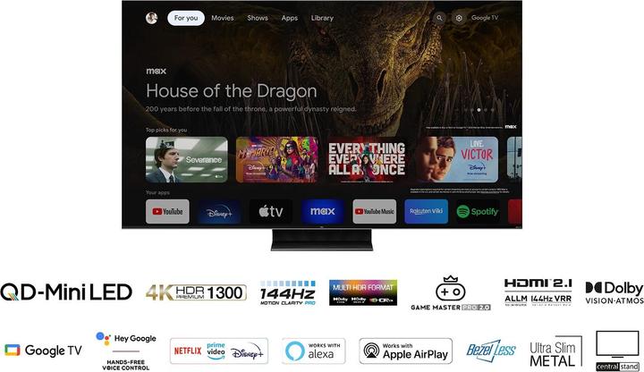 Immagine prodotto TCL 50C805 (50", LED, 4K, 2023)
