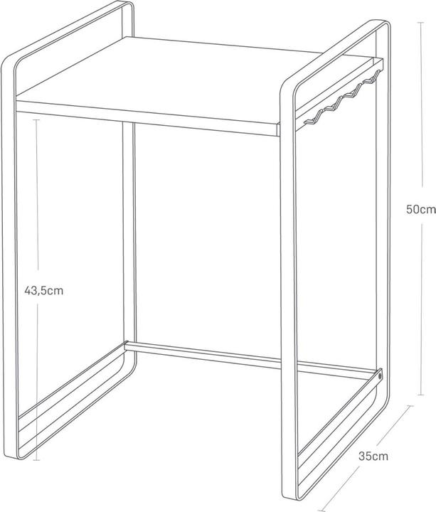 Actual product image Yamazaki countertop organizer extendable - Tower - Black