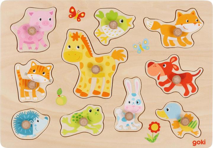 Actual product image Goki Toddler puzzle animal children (10 pieces)