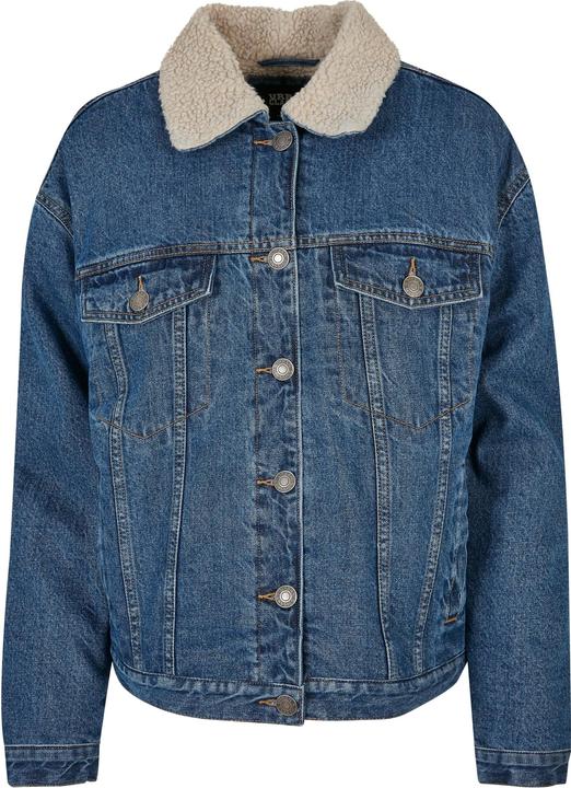 Urban Classics Ladies Oversized Sherpa Denim Jacket (3XL)