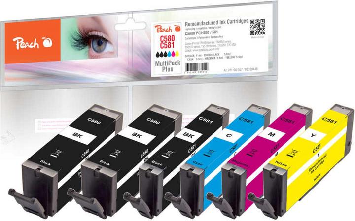 Produktbild Peach PGI-580 / CLI-581 (BK, Color, PBK)