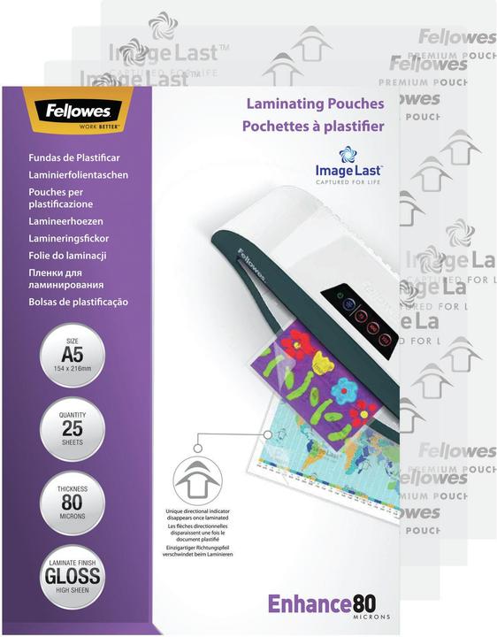 Actual product image Fellowes Enhance 80 (A5, 25 Piece, 80 µm)