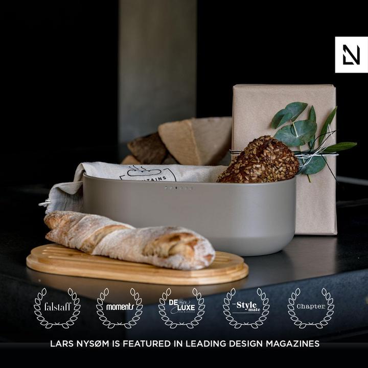 Actual product image Lars Nysøm Metal Bread Box with Linen Bread Bag