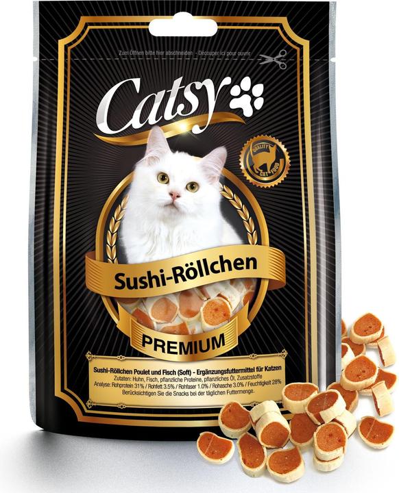 Immagine prodotto Catsy Sushi Rolls Pollo & Pesce (Senior, Adulto, 1 pz., 60 g)