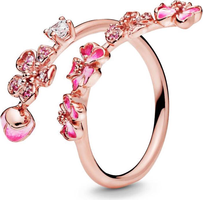 Produktbild Pandora Rose Pink Peach Blossom Flower Branch Ring (50)