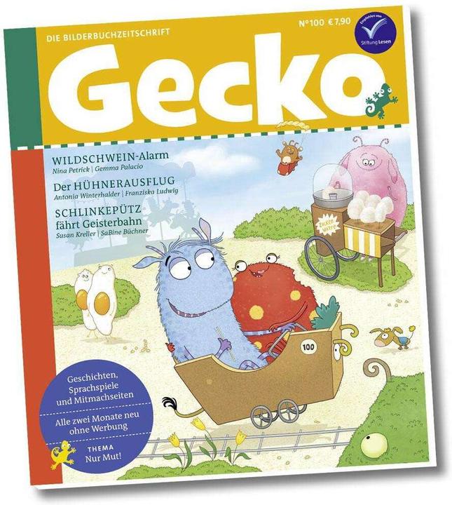 Actual product image Gecko Kinderzeitschrift Band 100 (German, Bettina Bexte, Nina Petrick, Masha Greune, Katrin Wiegand, Gemma Palacio, 2024)