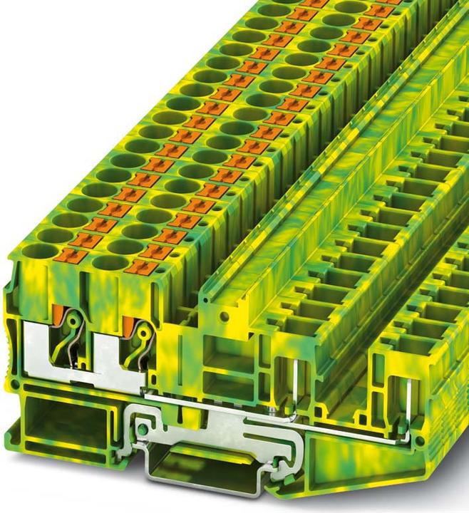 Actual product image Phoenix Contact PT 6-QUATTRO/2P-PE 3061842 Earth conductor terminal 0.50 mm² 6 mm² Green-Yellow 50 pcs (3061