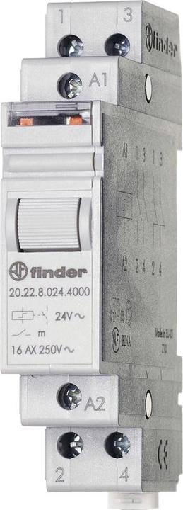 Actual product image Finder Impulse switch Top-hat rail 20.26.9.024.4000 2 NO contacts 24 V/DC 1 S