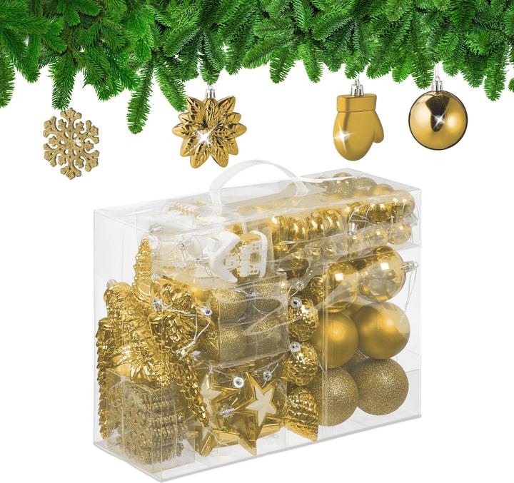 Image du produit Relaxdays Ensemble de boules de Noël (100 -pièce)