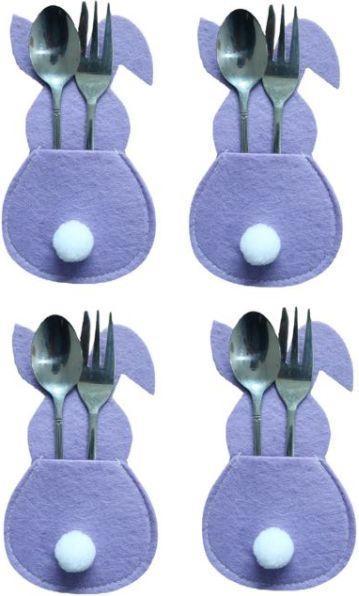 Produktbild MU Style Easter Cutlery Series Bestecktaschen Osterhase (4er Set) (4 x)