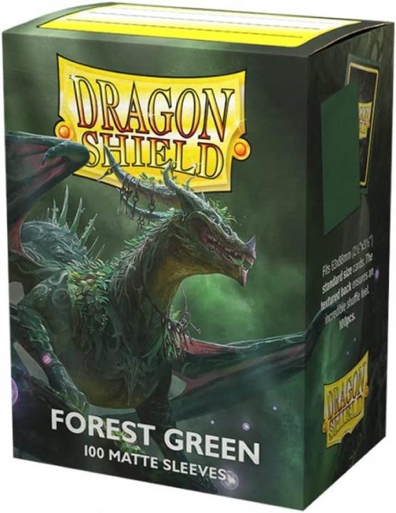 Produktbild Arcane Tinman Sleeves Matte Dragon Shield (100) - Forest Green (63X88mm)