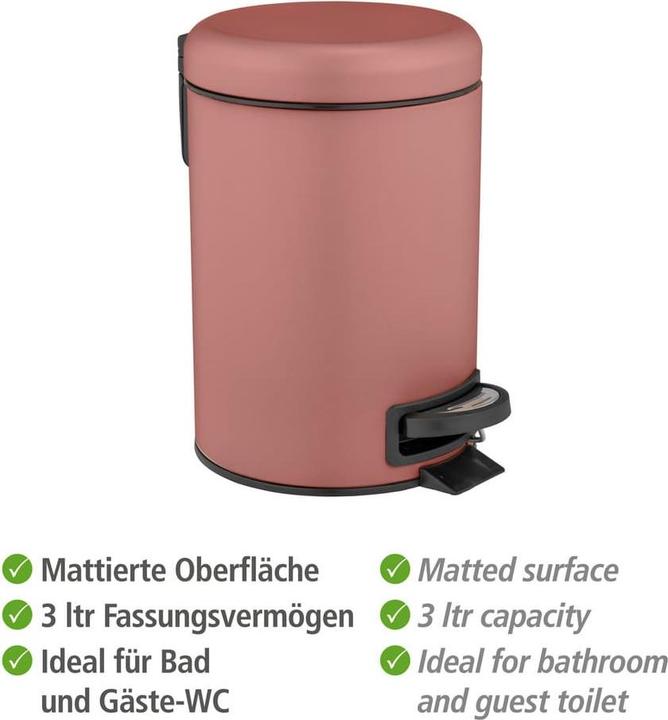 Produktbild Wenko Treteimer Leman, altrosa (3 l)