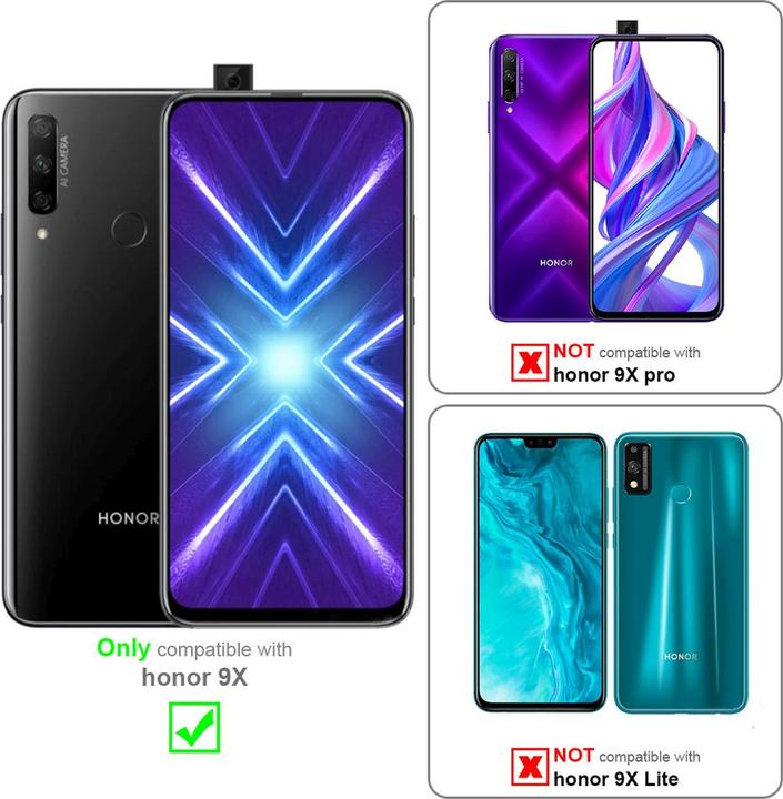 Actual product image Cadorabo Book Invisible Magnet Cover (Honor 9X)