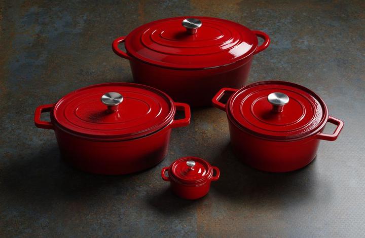 Actual product image Hendi Enamelled cast iron pot (24.50 cm, Casserole + Stewpot, Cast iron, Enamel)