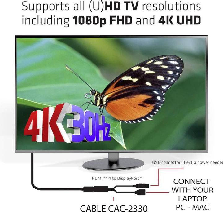 Produktbild Club 3D HDMI zu (DP, 18 cm)