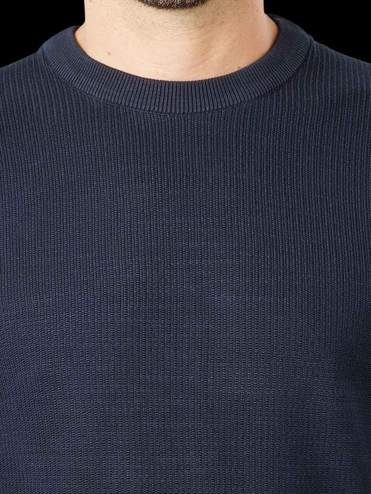 Produktbild Marc O'Polo Crew Neck Pullover Rib Structure Dark Navy (XL)