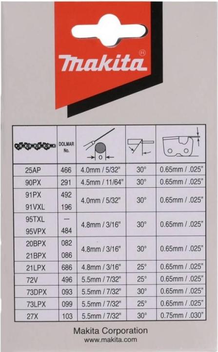 Actual product image Makita 191H02-6 (Chainsaw, Saw chain)