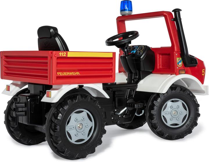 Produktbild Rolly Toys Fire Unimog Feuerwehr Edition 2020 mit Anhänger Tretauto 3 Ã 8 Jahre