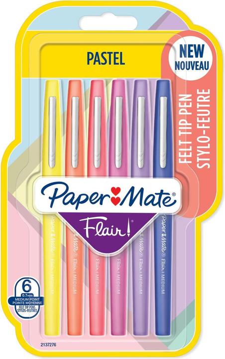 Produktbild Paper Mate Faserschreiber Flair 6er (Multicolor, 8 x)