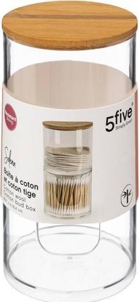 Actual product image 5Five Selena Bamboo Cotton Swab Dispenser
