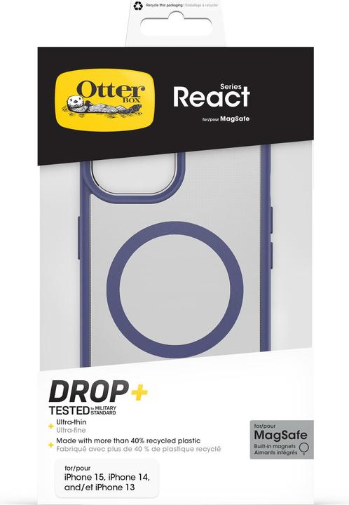 Immagine prodotto OtterBox React mit MagSafe (Apple iPhone 16e, Apple iPhone 13, Apple iPhone 14, Apple iPhone 15)