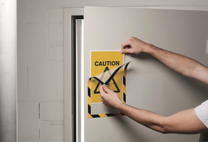 Image du produit Durable MAGNETRAHMEN SECURITY A4 jaune/noir
