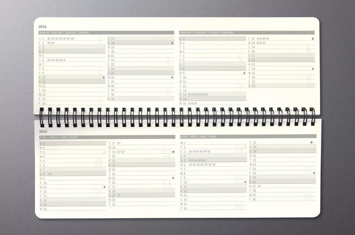 Immagine prodotto Sigel Tisch-Querkalender Conceptum 30 x 14,3 cm, 2026, Schwarz (Francese, Inglese, Olandese, Tedesco)