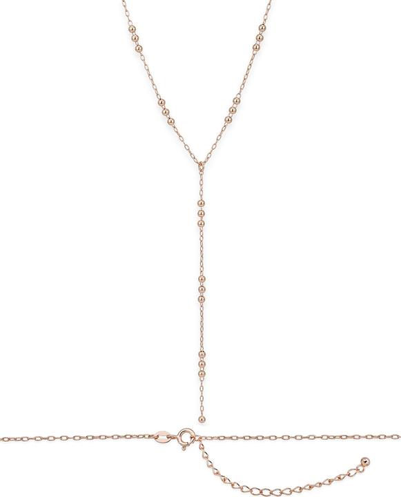 Leyda Y-Kette Kugeli (Silber 925 1 Mikron Rosé Vergoldet 18k)