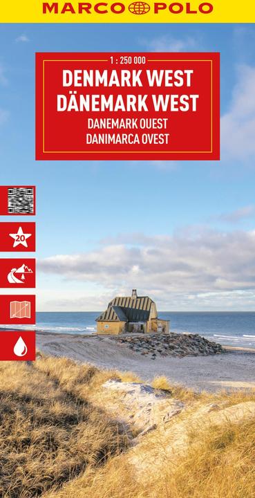 Actual product image Travel Map Denmark West 1:225.000