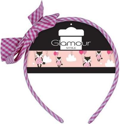 Glamour Fascia per bambini con fiocco rosa