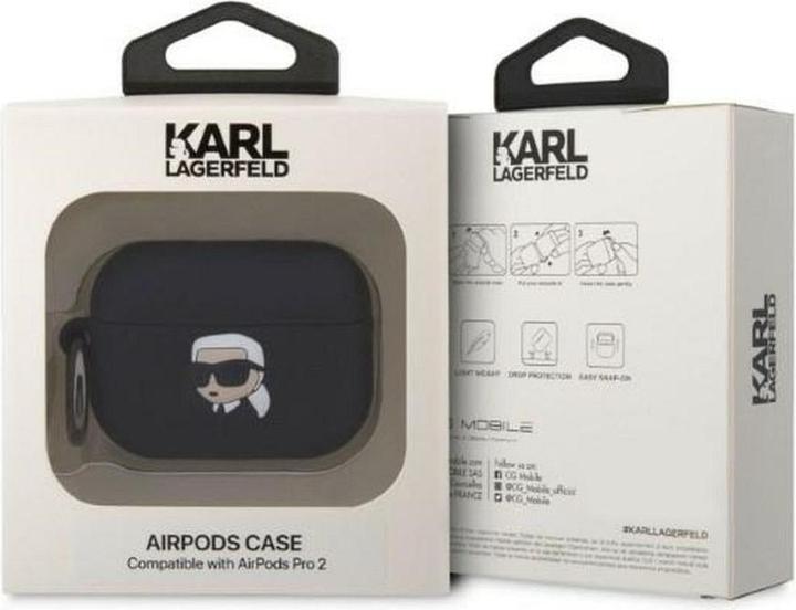 Produktbild Karl Lagerfeld Airpods Pro 2 Logo NFT Karl Head Silicone Cas (Kopfhörer Tasche)