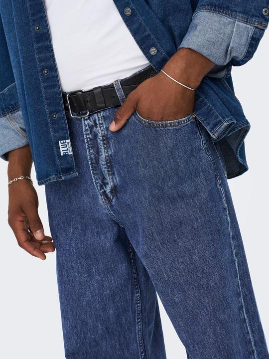 Image du produit Only & Sons ONSFive Jeans loose fit bleu moyen (30)