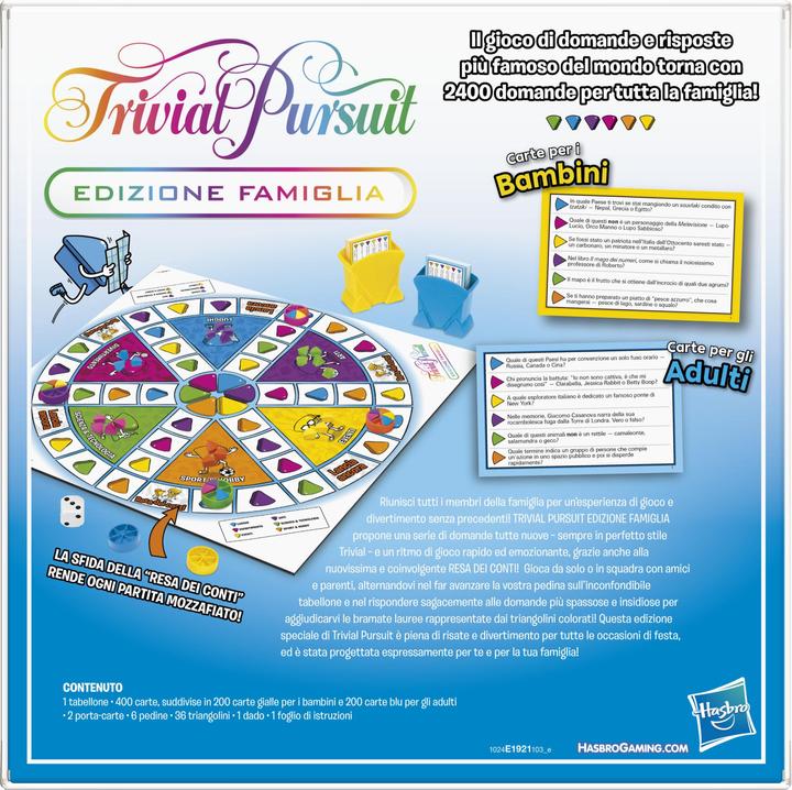 Productafbeelding Hasbro Trivial Pursuit (Italiaans)