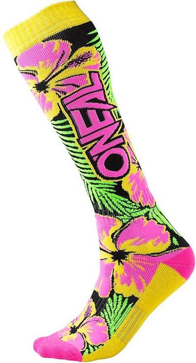 Actual product image O Neal ONEAL PRO MX ISLAND Socken pink-grün-gelb one size (One size)